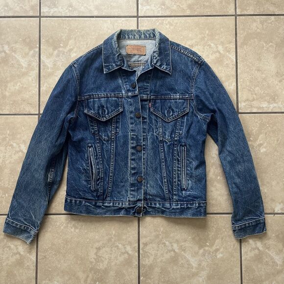 Vintage 80s Levi’s Denim Trucker Jacket 70506-0216 525 Button USA Made - Picture 1 of 14